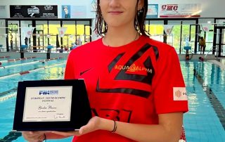Aqua Alpha Giulia Buzzi Premiazione medaglia oro Giochi olimpici giovanili