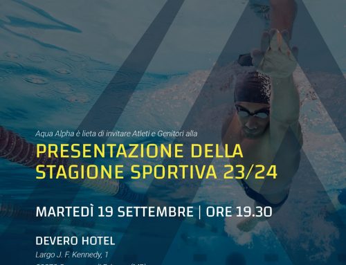 Aqua Alpha annuncia la nuova stagione sportiva 2023-24